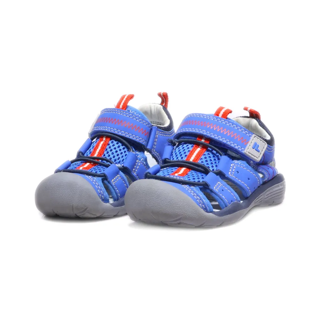 Fila Flat Sandals Fabric Blue Colour For Kids