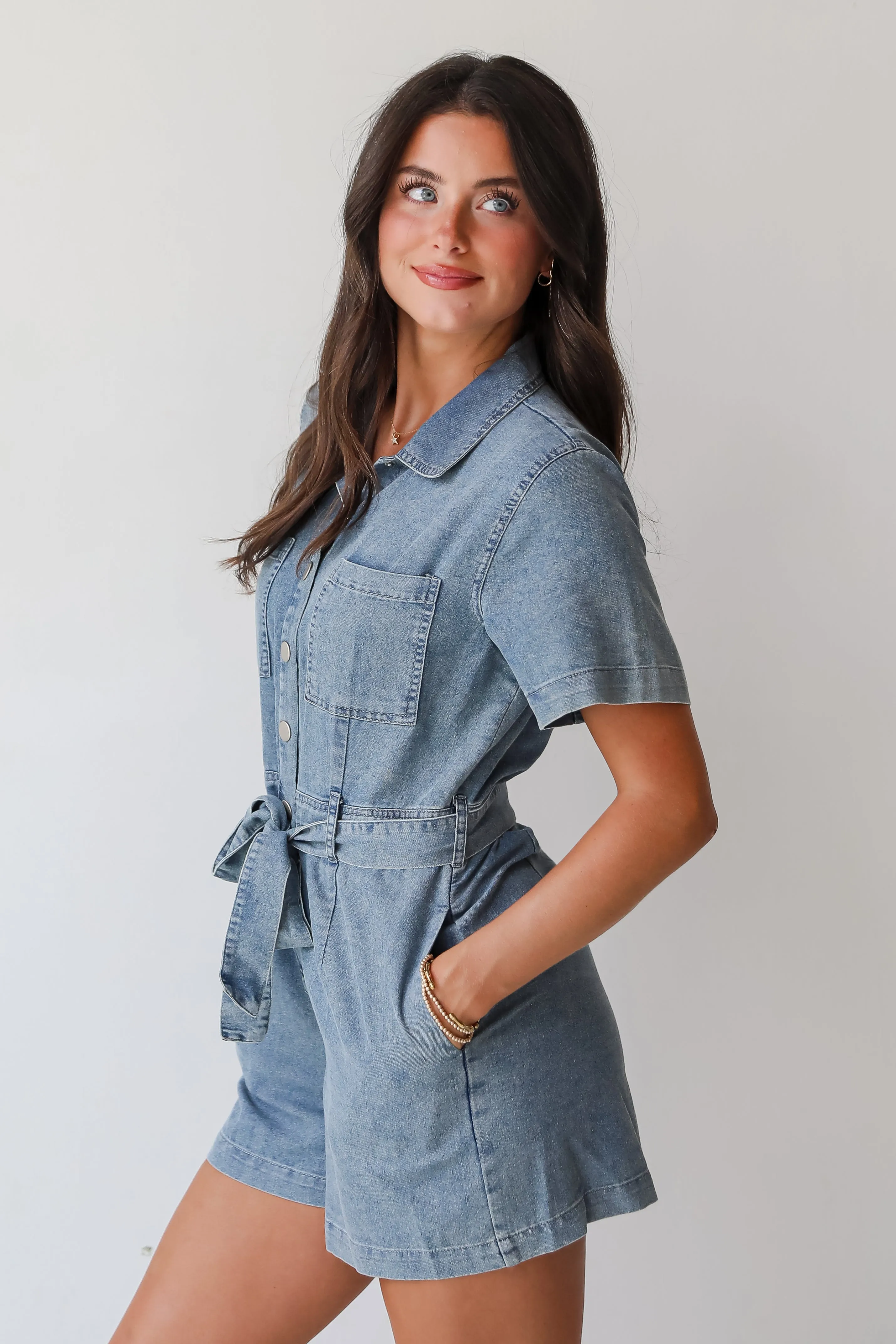 FINAL SALE - Amazing Perfection Denim Romper