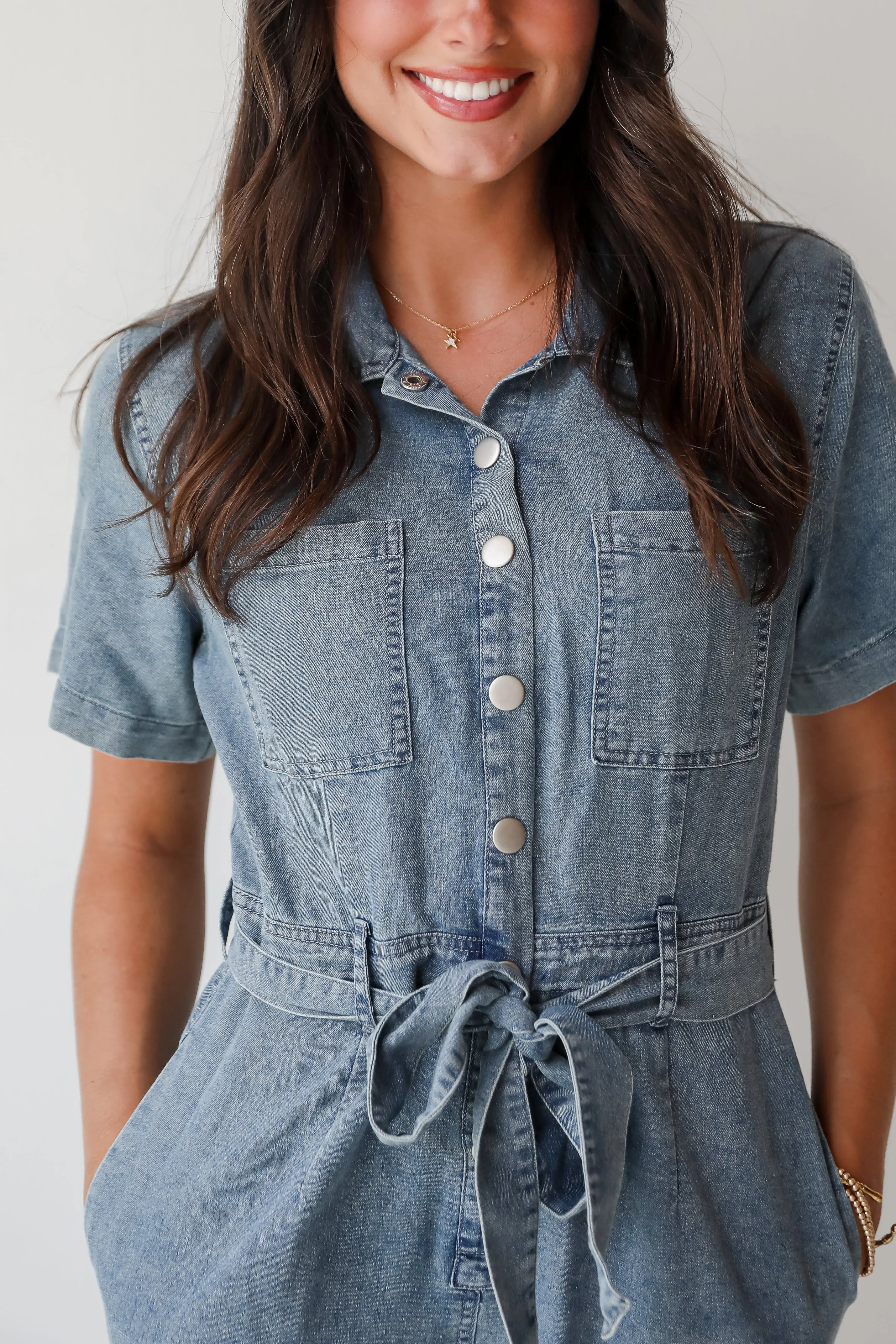 FINAL SALE - Amazing Perfection Denim Romper