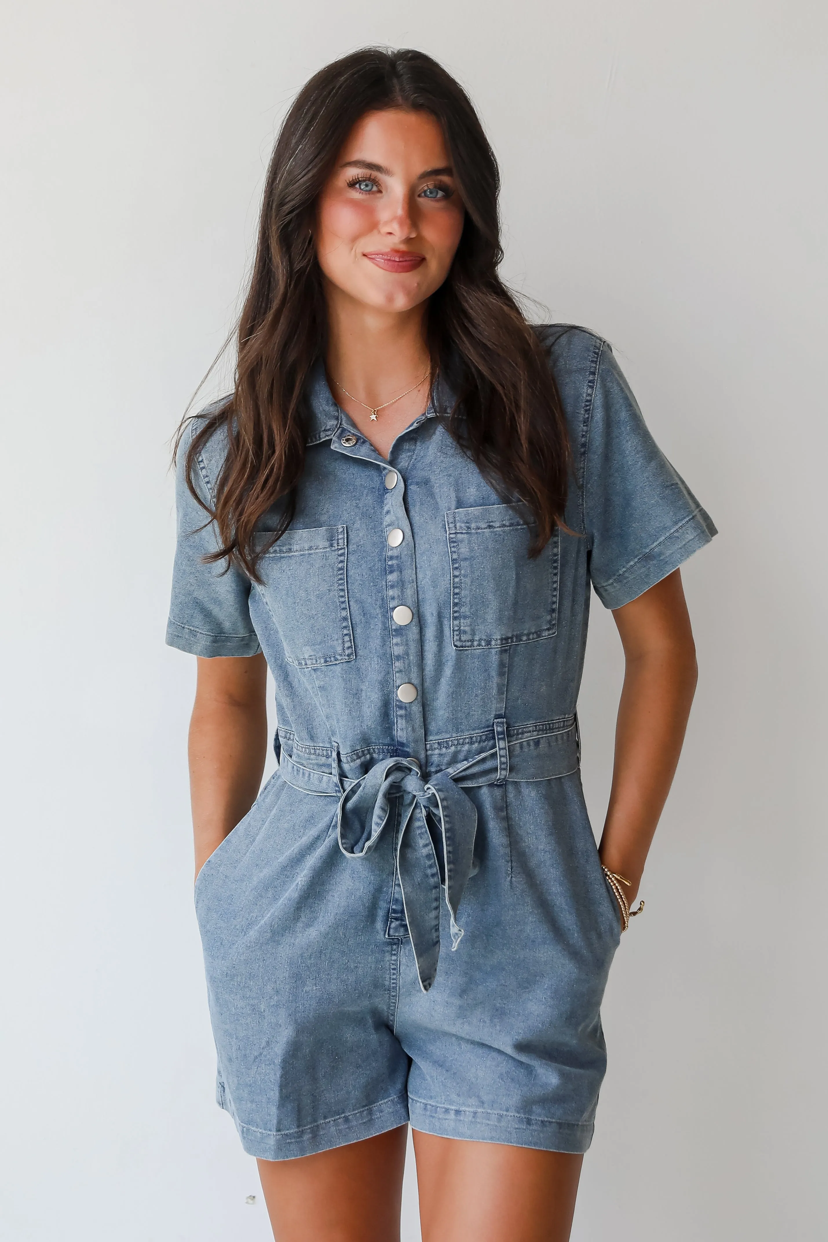 FINAL SALE - Amazing Perfection Denim Romper