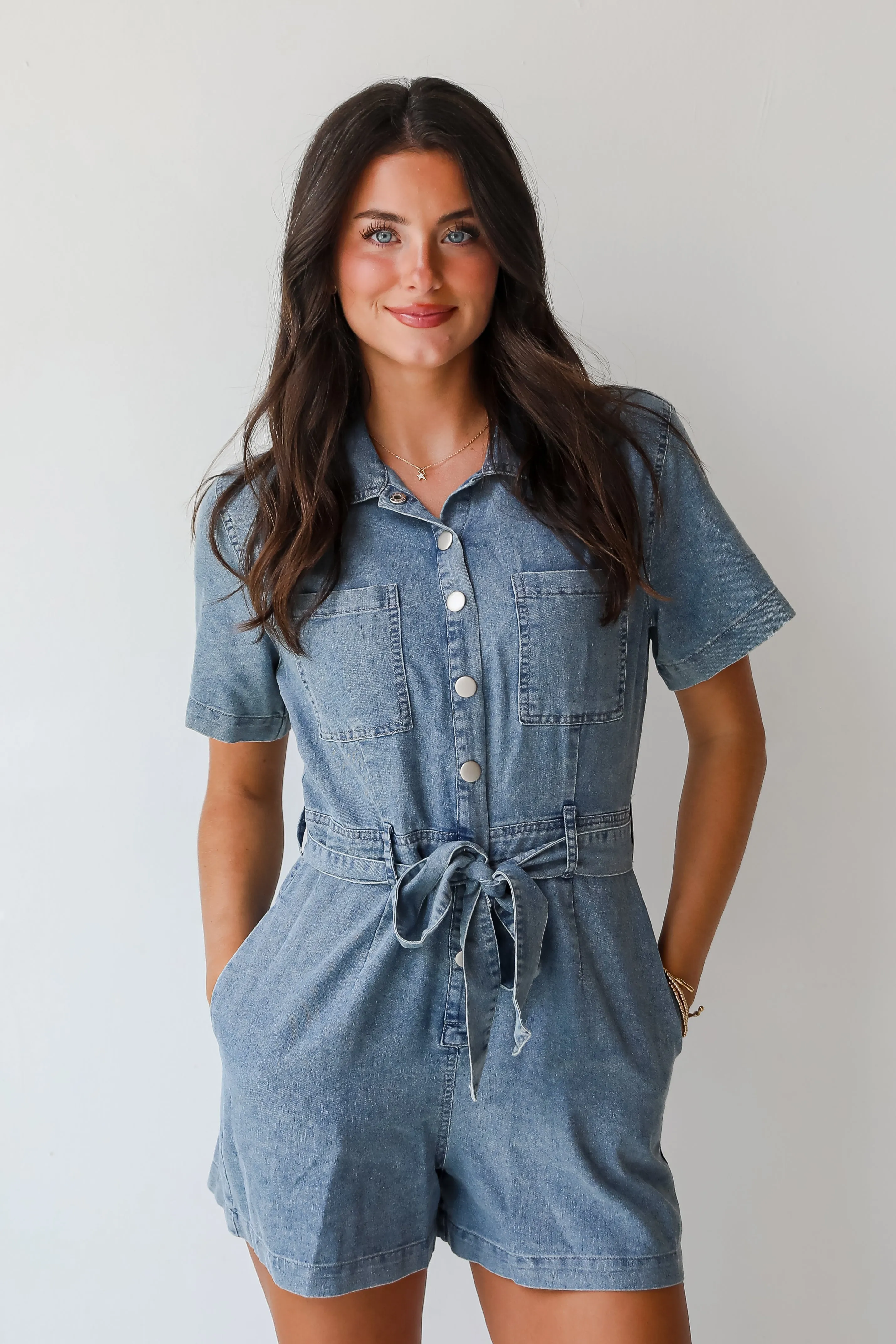 FINAL SALE - Amazing Perfection Denim Romper