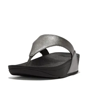 FitFlop Lulu Leather Sandals - Classic Pewter Mix