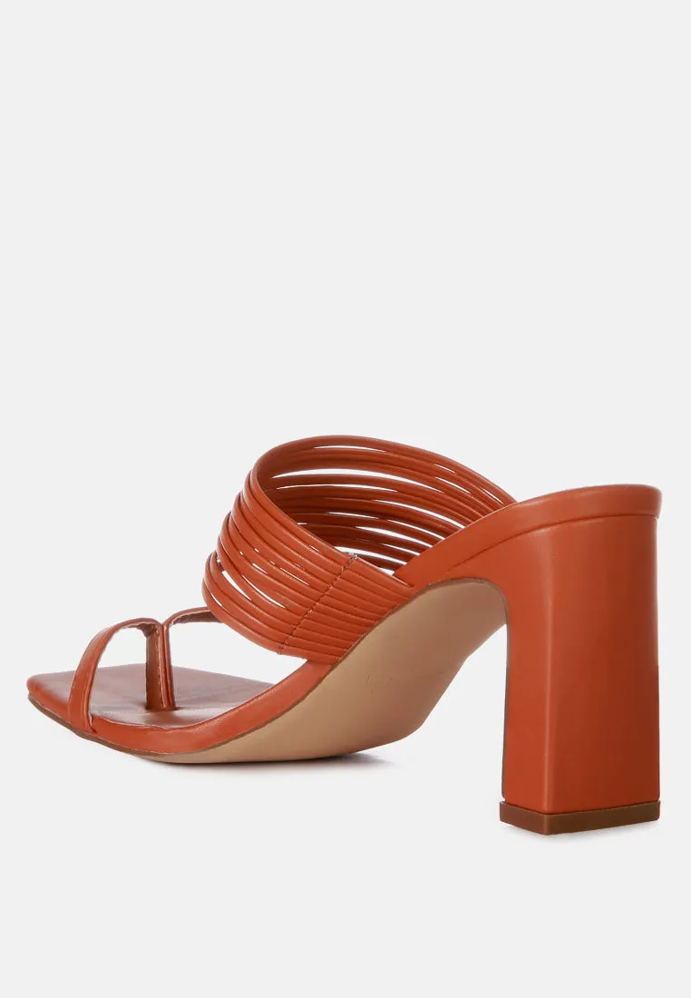 Follow Me Mid Block Heel Sandals