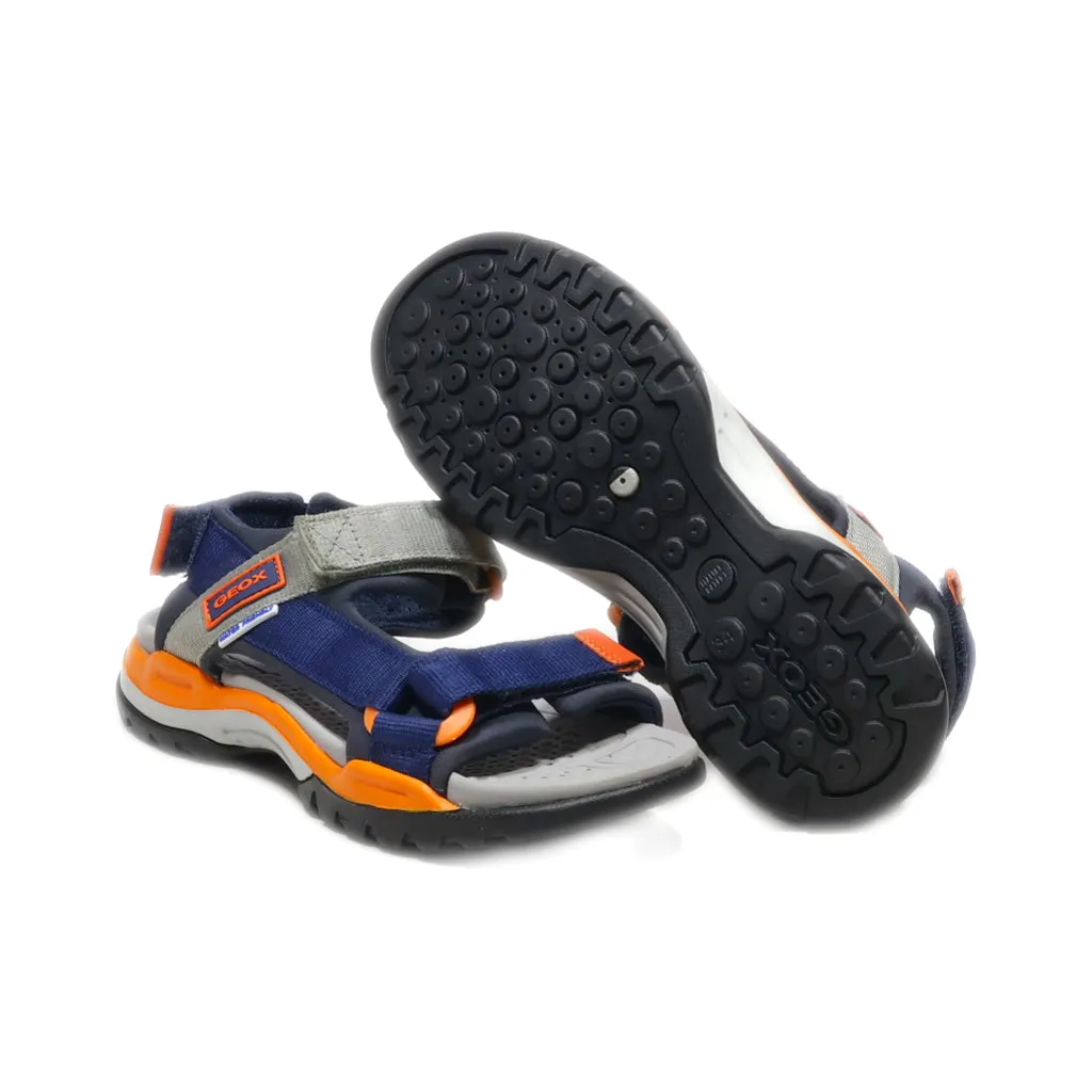 Geox J Borealis Flat Sandals Fabric Blue Colour For Kids