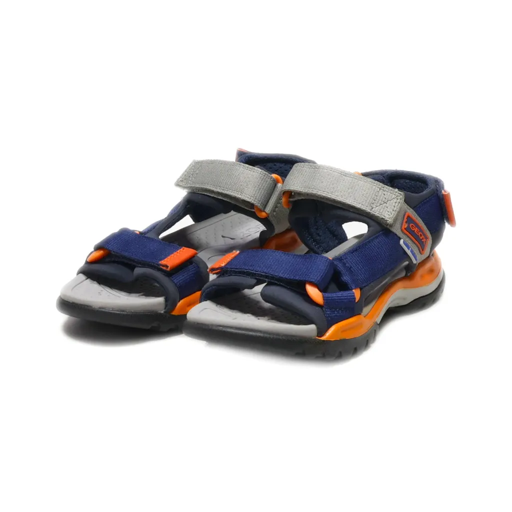 Geox J Borealis Flat Sandals Fabric Blue Colour For Kids