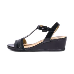 Geox Wedge Sandals Leather Black Colour For Women