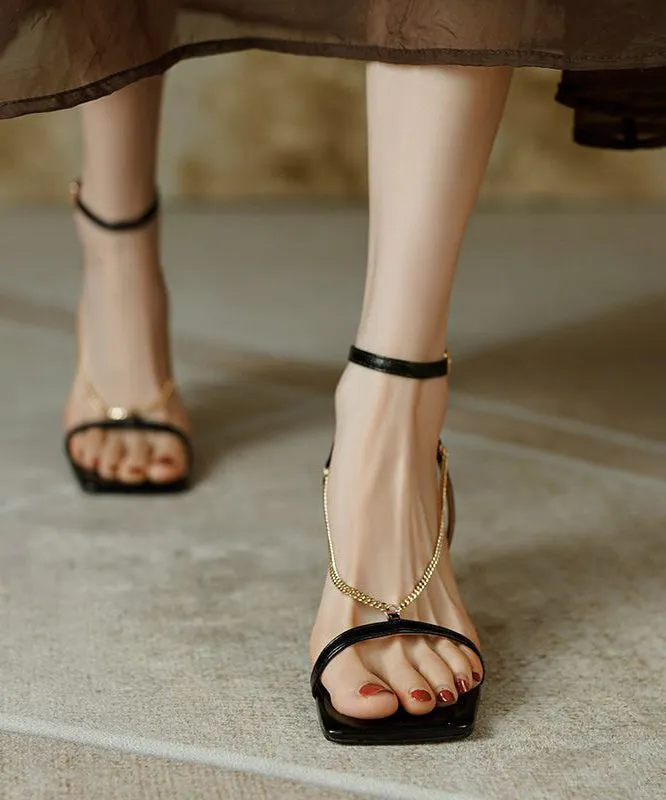 Golden High Heel Sandals Classy Buckle Strap Sandals LY4375