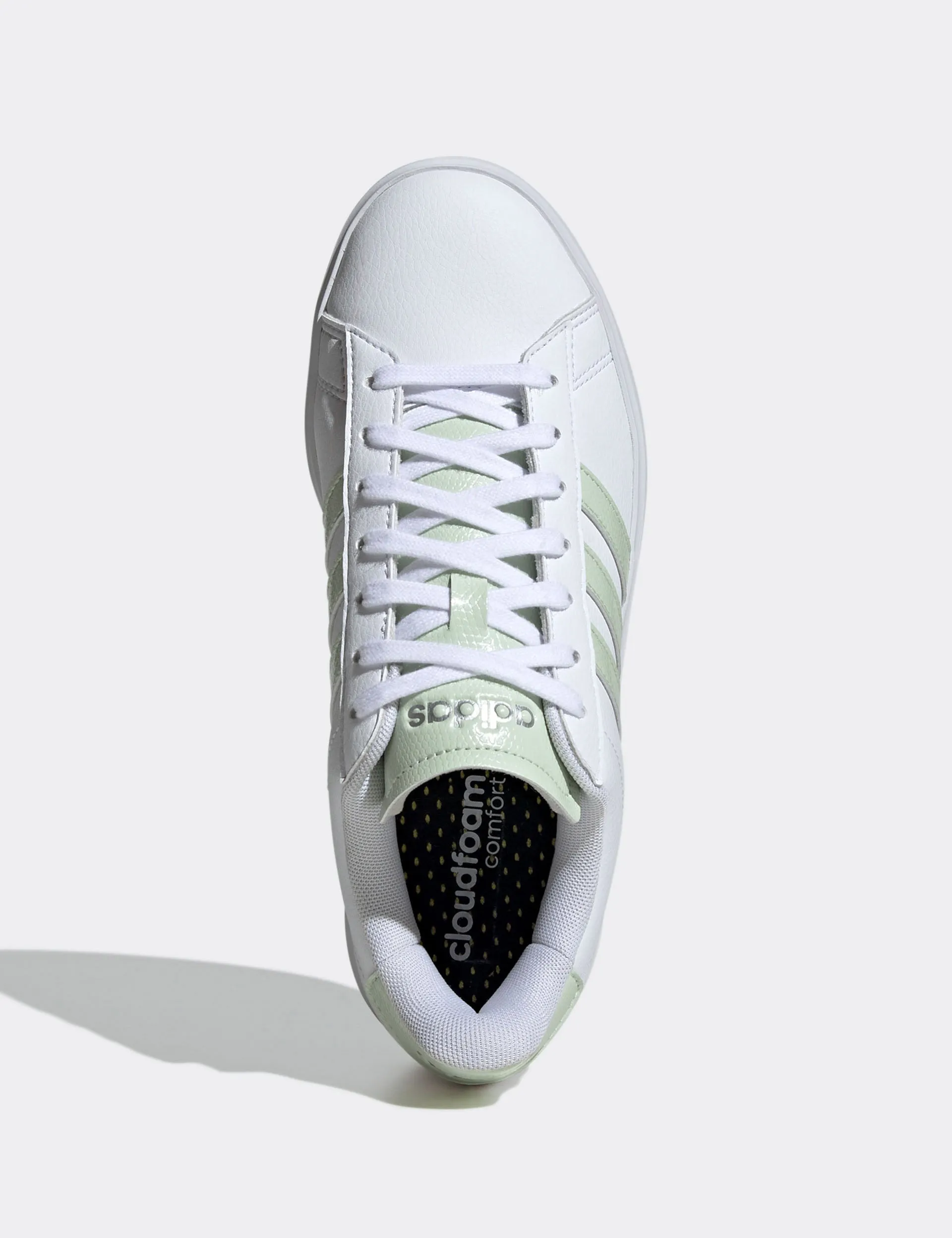 Grand Court 2.0 Shoes - Cloud White/Linen Green/Matte Silver