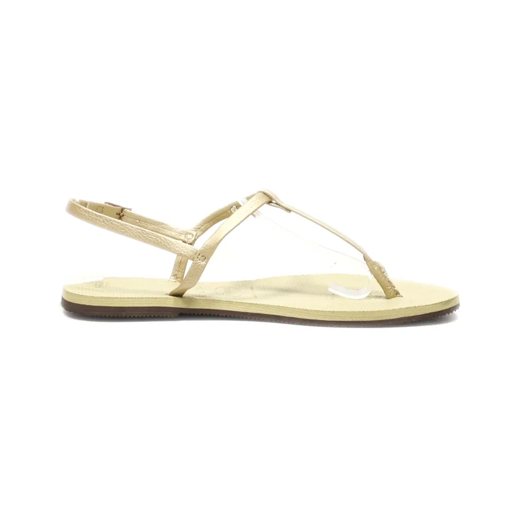 Havaianas Flat Sandals Eva Beige Colour For Women