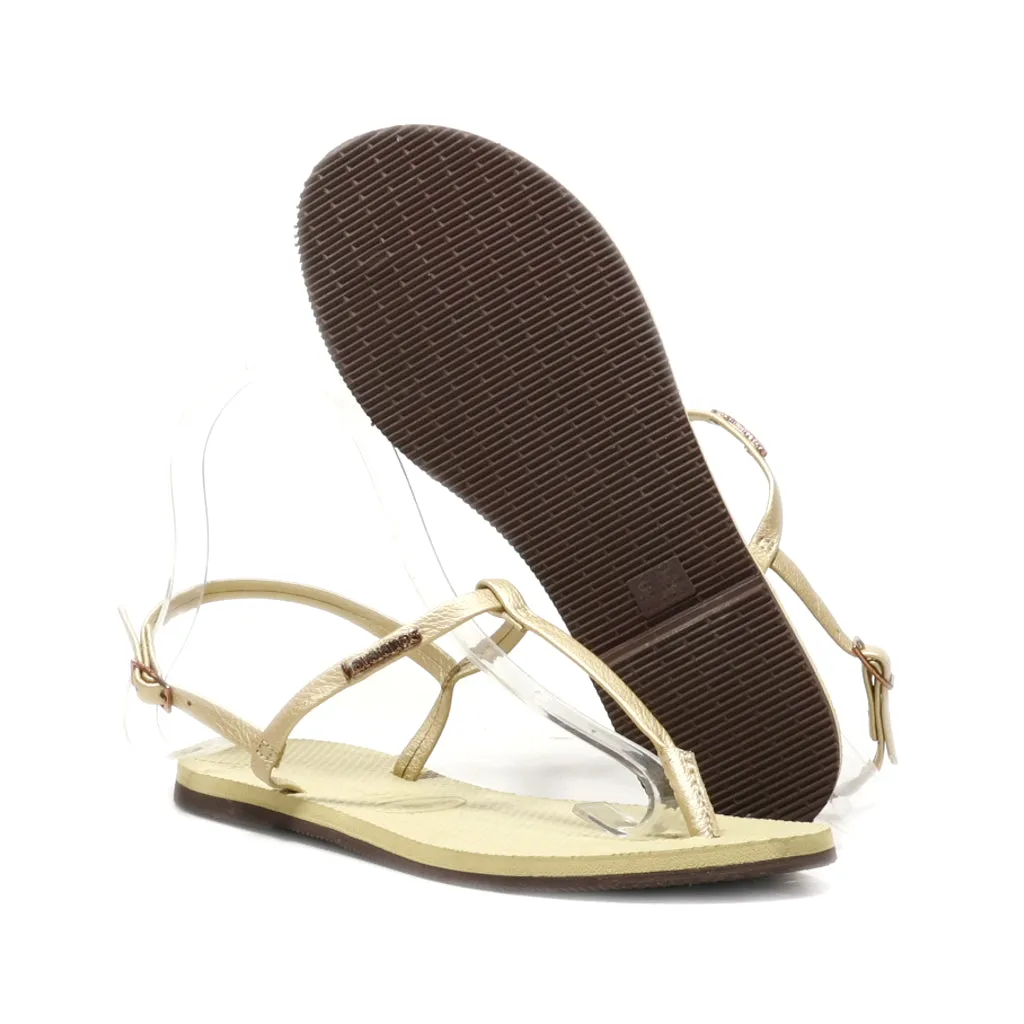 Havaianas Flat Sandals Eva Beige Colour For Women