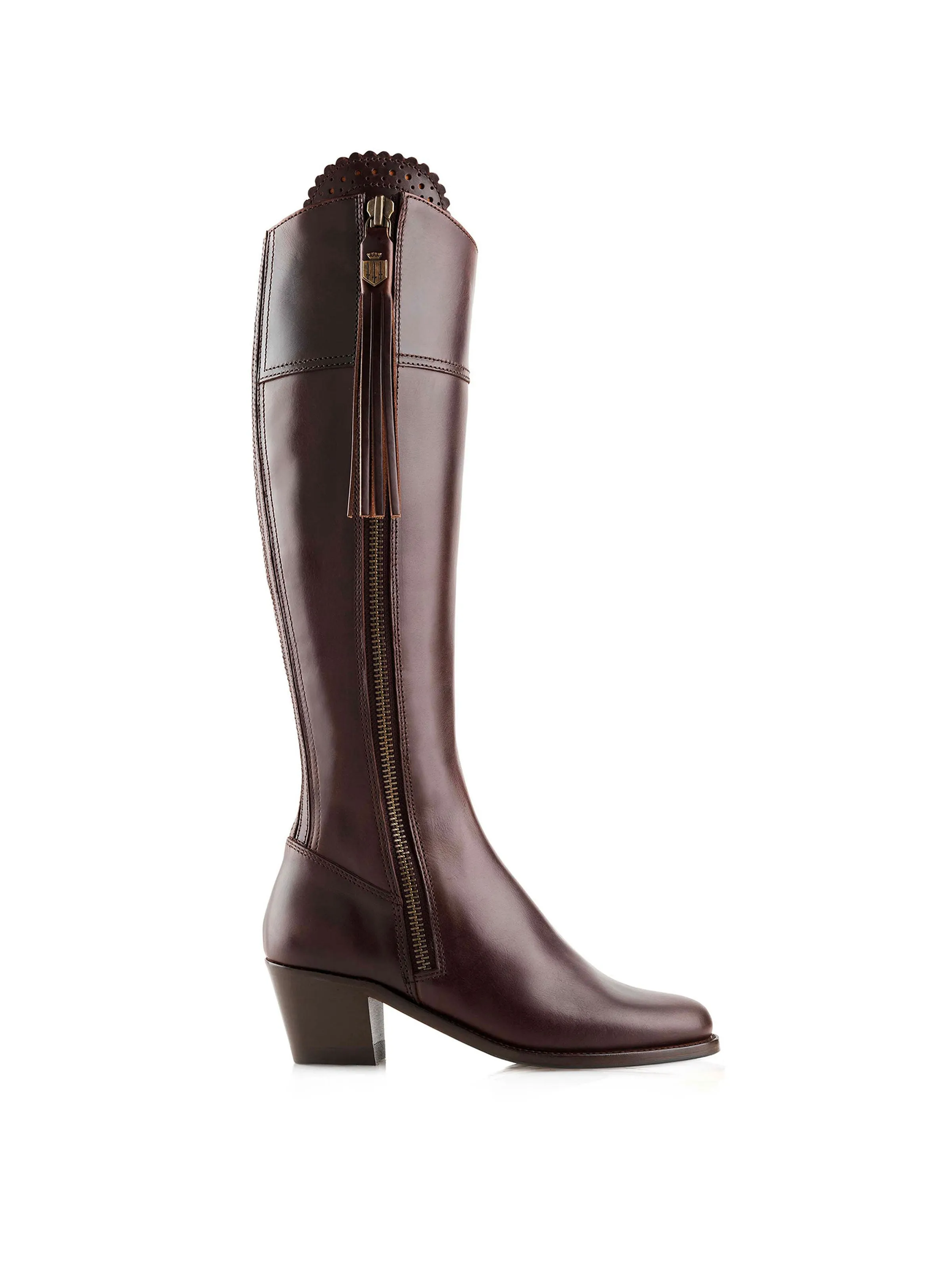 Heeled Regina (Regular Fit) - Mahogany Leather