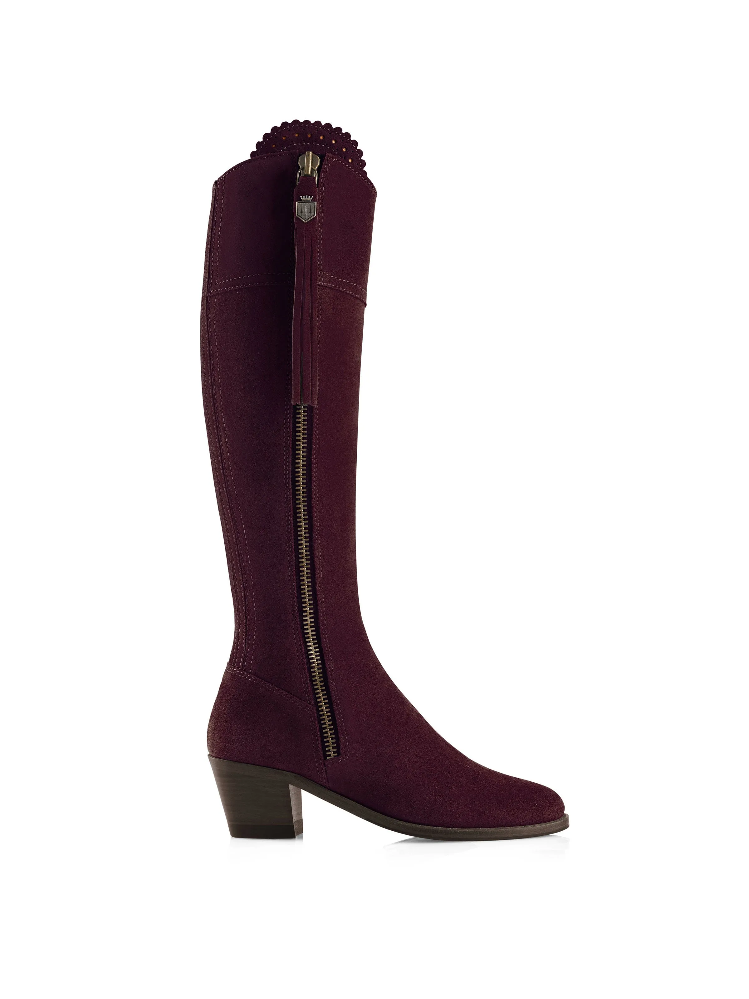 Heeled Regina (Regular Fit) - Plum Suede