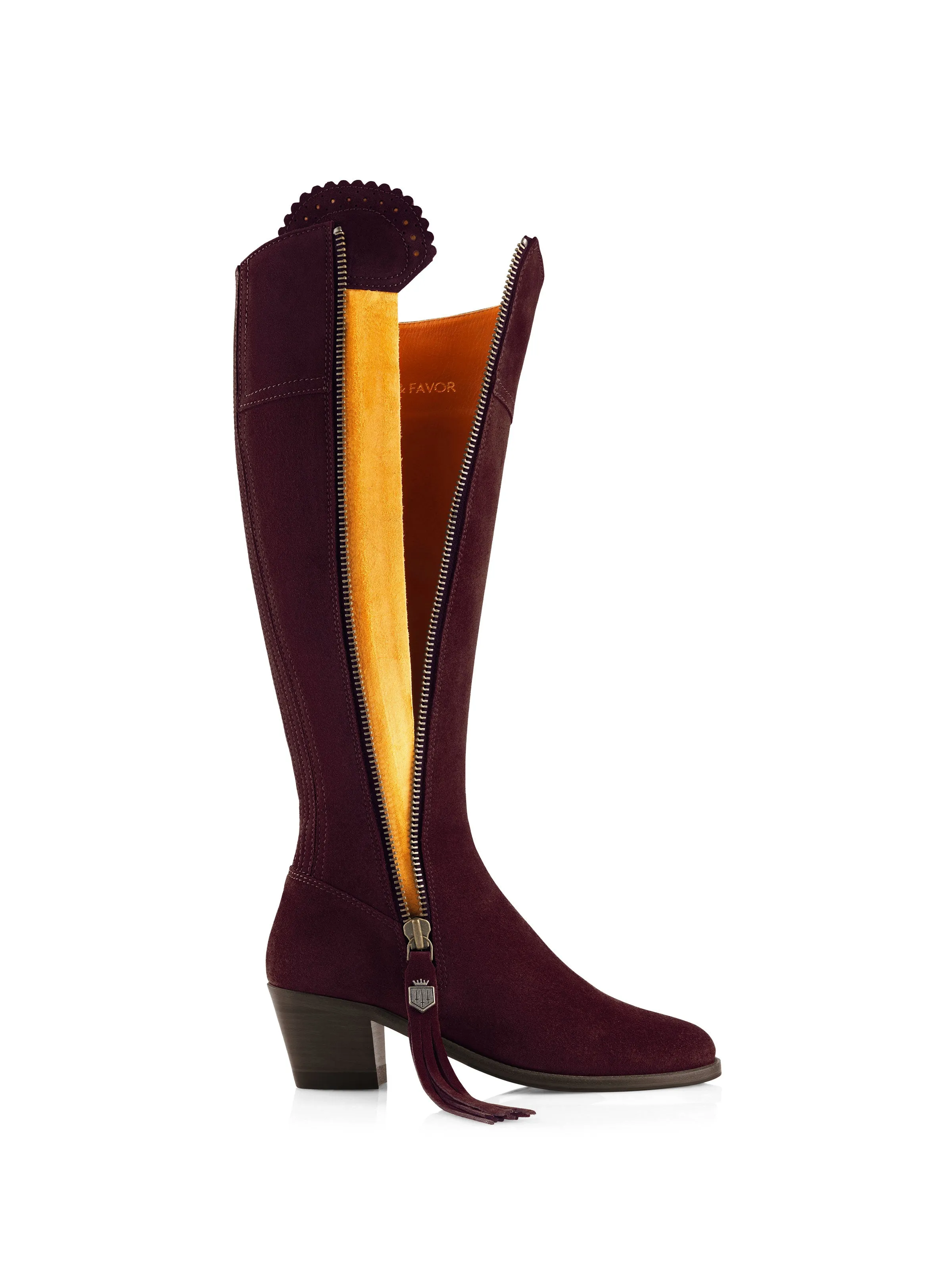 Heeled Regina (Regular Fit) - Plum Suede