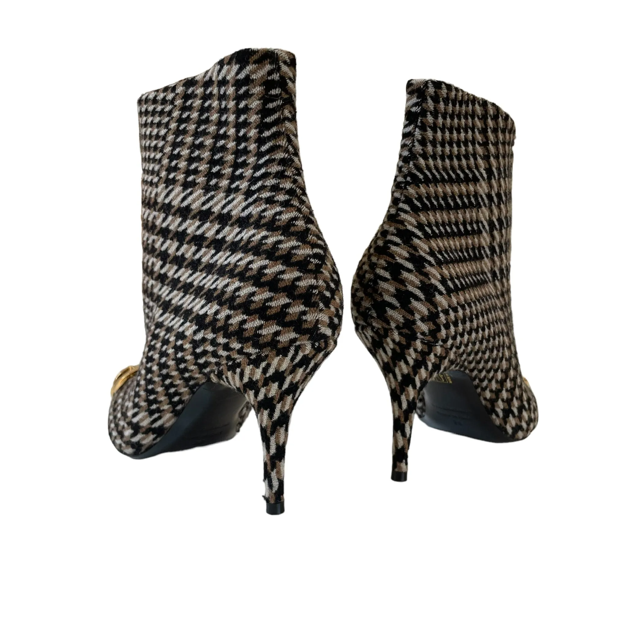 Herringbone Logo Heeled Boots - 38