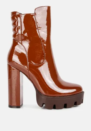 High Key Collared High Heel Ankle Boot