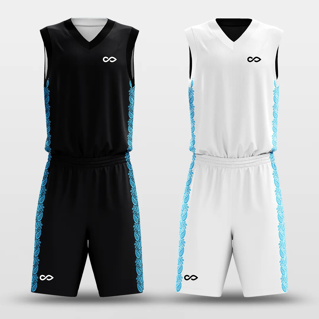 Ice Flower - Customized Reversible Sublimated Basketball Set