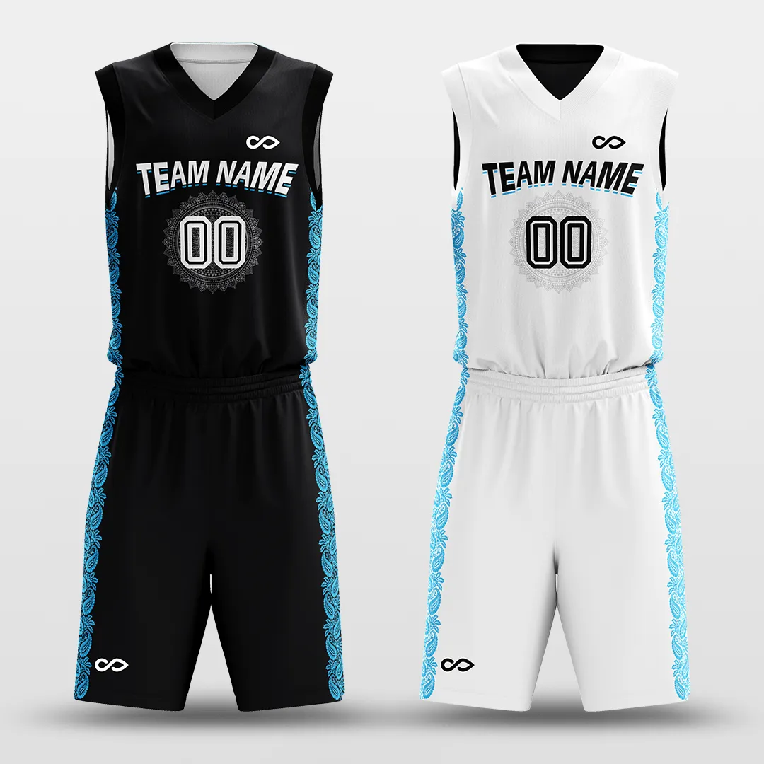 Ice Flower - Customized Reversible Sublimated Basketball Set