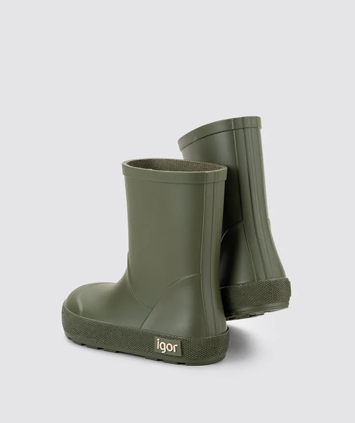 Igor Boy's and Girl's Yogi Rain Boots, Kaki