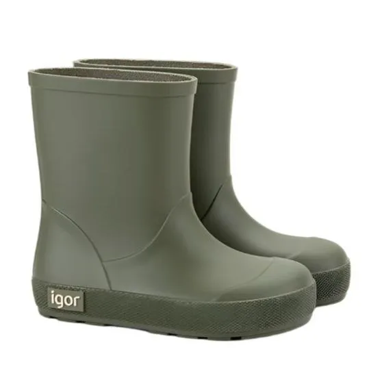 Igor Boy's and Girl's Yogi Rain Boots, Kaki