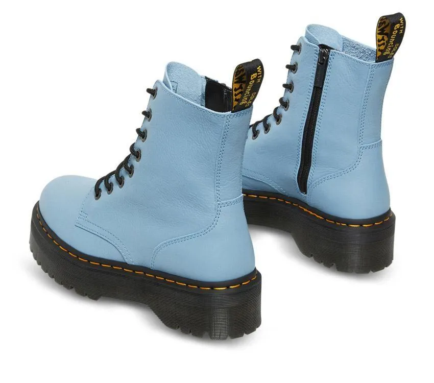 Jadon III Pisa Card Blue Leather Platform Boots