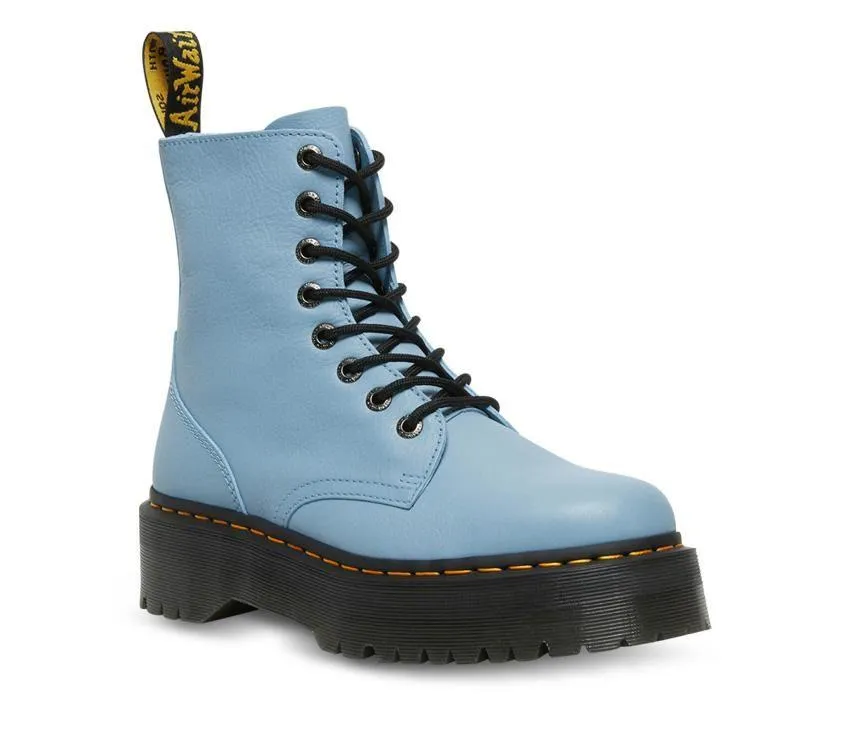 Jadon III Pisa Card Blue Leather Platform Boots