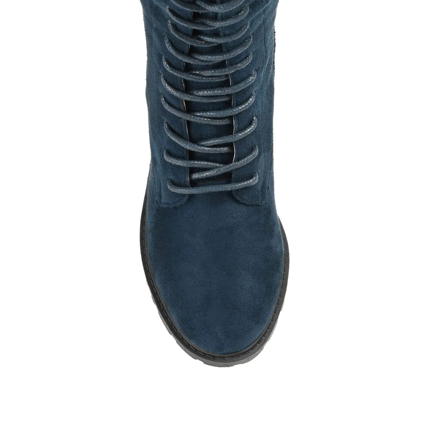 JENICCA LACE-UP BOOTS IN X-WIDE CALF