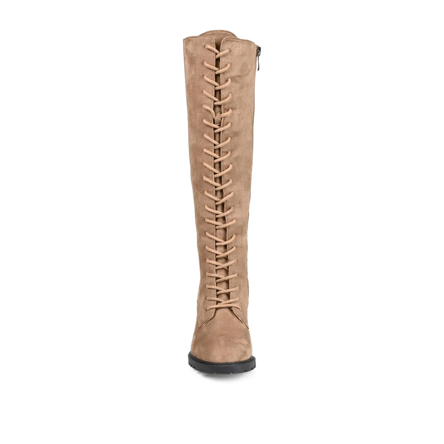 JENICCA LACE-UP BOOTS IN X-WIDE CALF