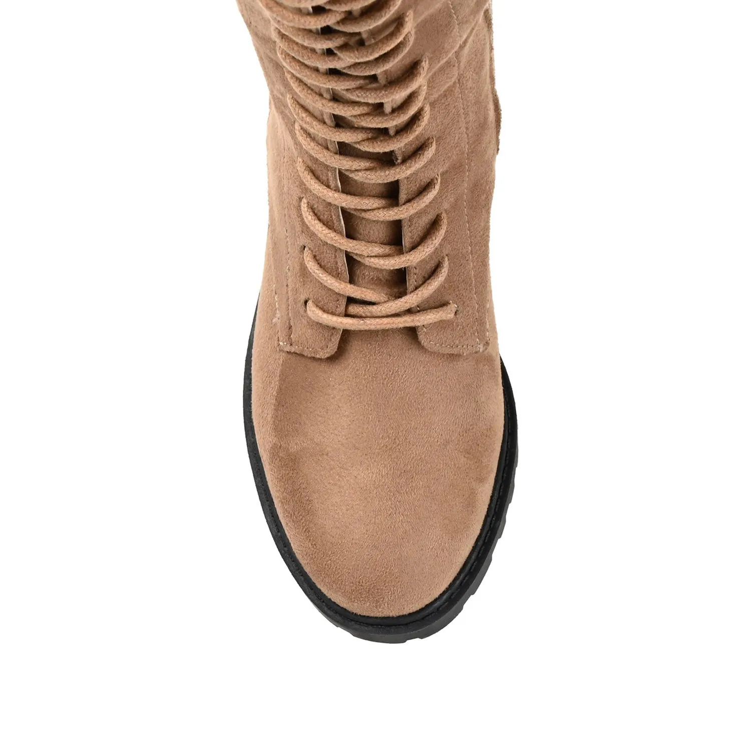 JENICCA LACE-UP BOOTS IN X-WIDE CALF