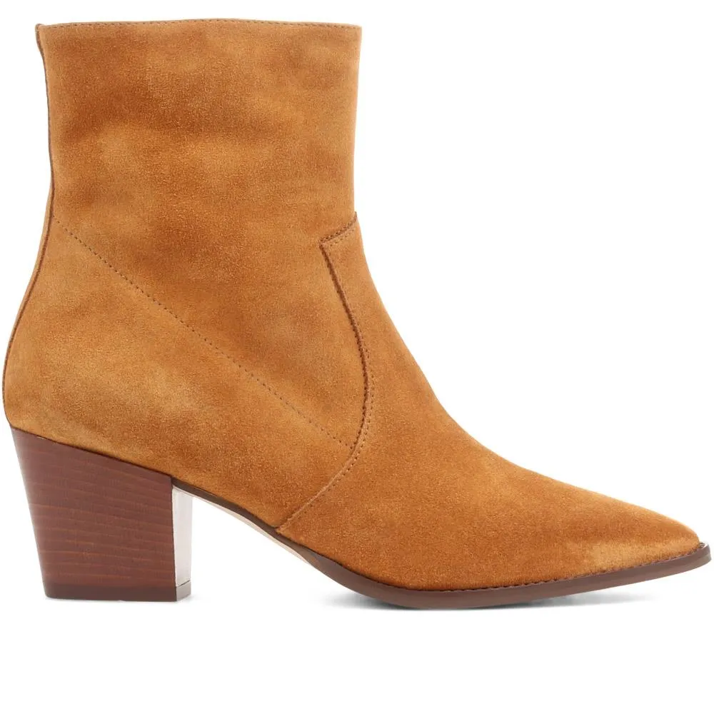 Kallie Suede Heeled Ankle Boots - KALLIE / 323 637