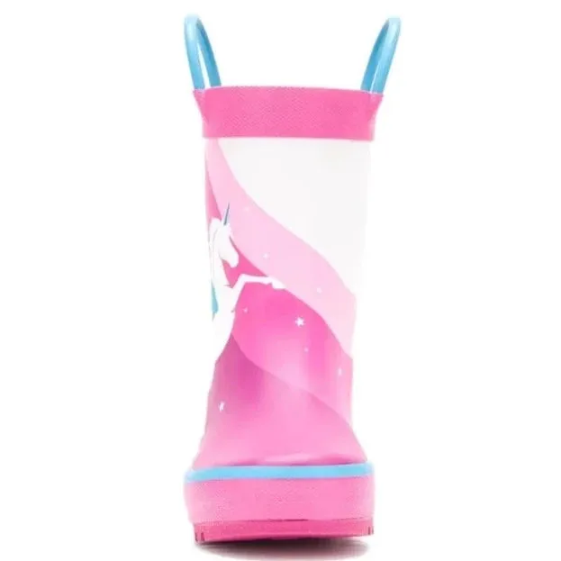 Kamik Magenta Unicorn Girls Toddler Little Kids Rain Boot