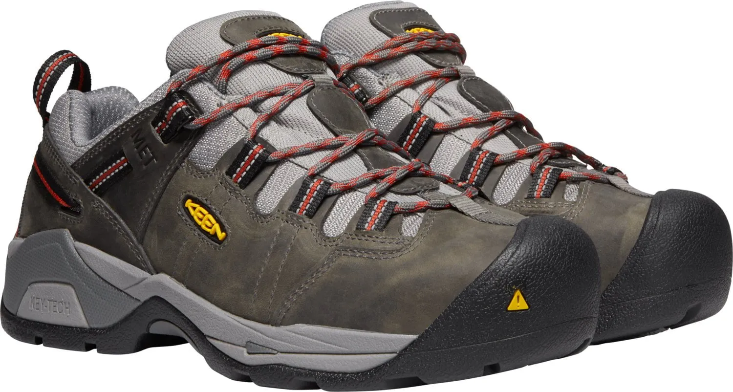 Keen Utility Mens Detroit XT Int Met Steel Grey/Bossa Nova Leather Work Shoes