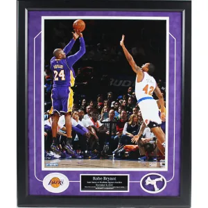 Kobe Bryant Last Game at MSG 16x20 Photo w/ Piece of Game Used Net Collage (LE/24)(20x24)