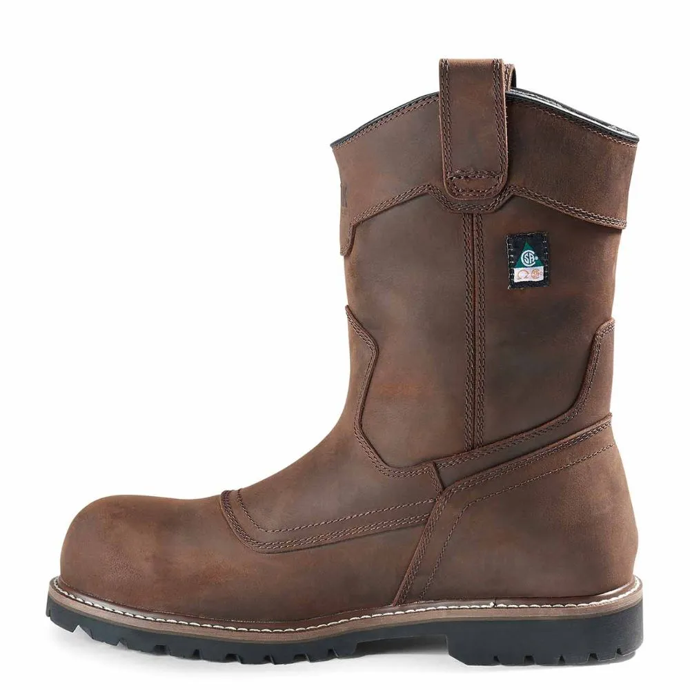 Kodiak McKinney Wellington Men's Waterproof Pull-On Composite Toe Work Boot KD0A4TERDBX - Brown