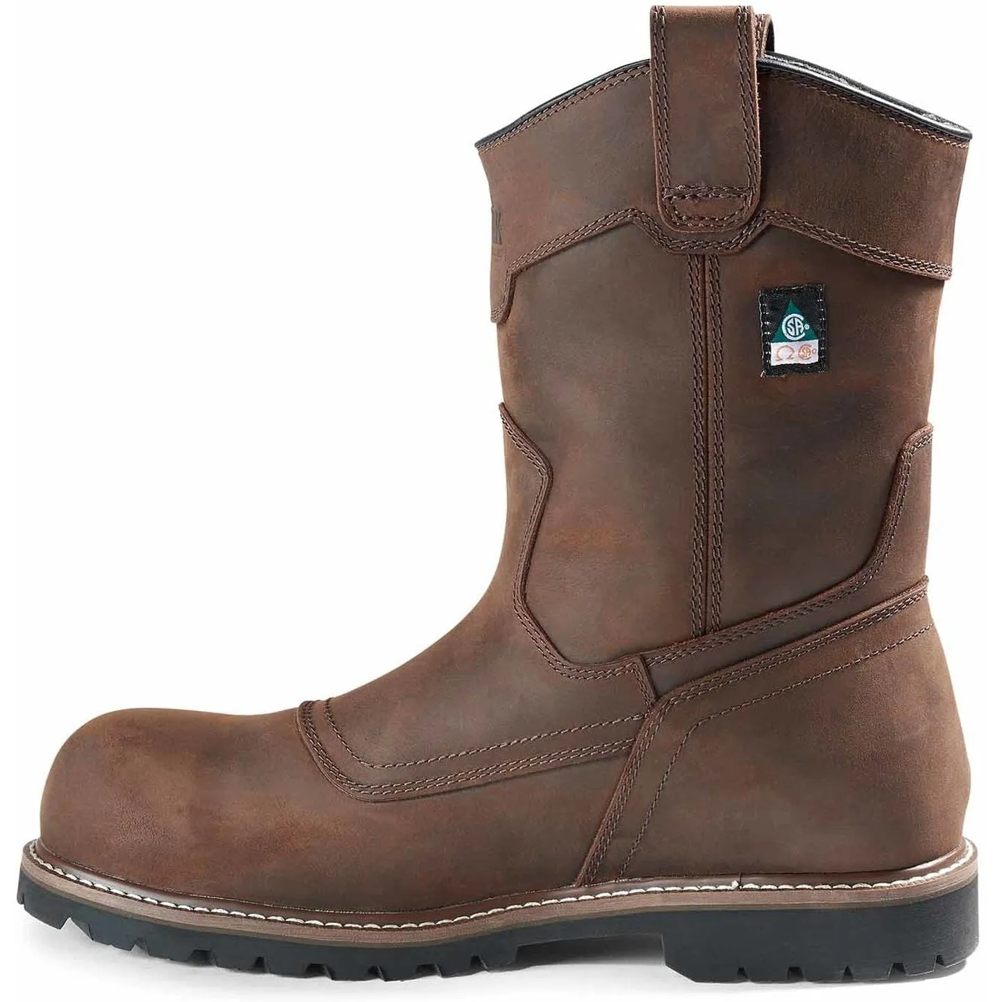 Kodiak Men's Mckinney Comp Toe WP Wellington Work Boot -Brown- 4TERDB