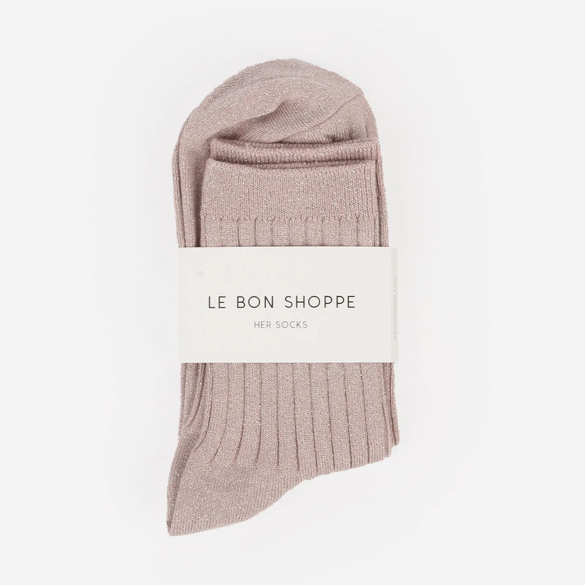 Le Bon Shoppe Her Socks Rose Glitter