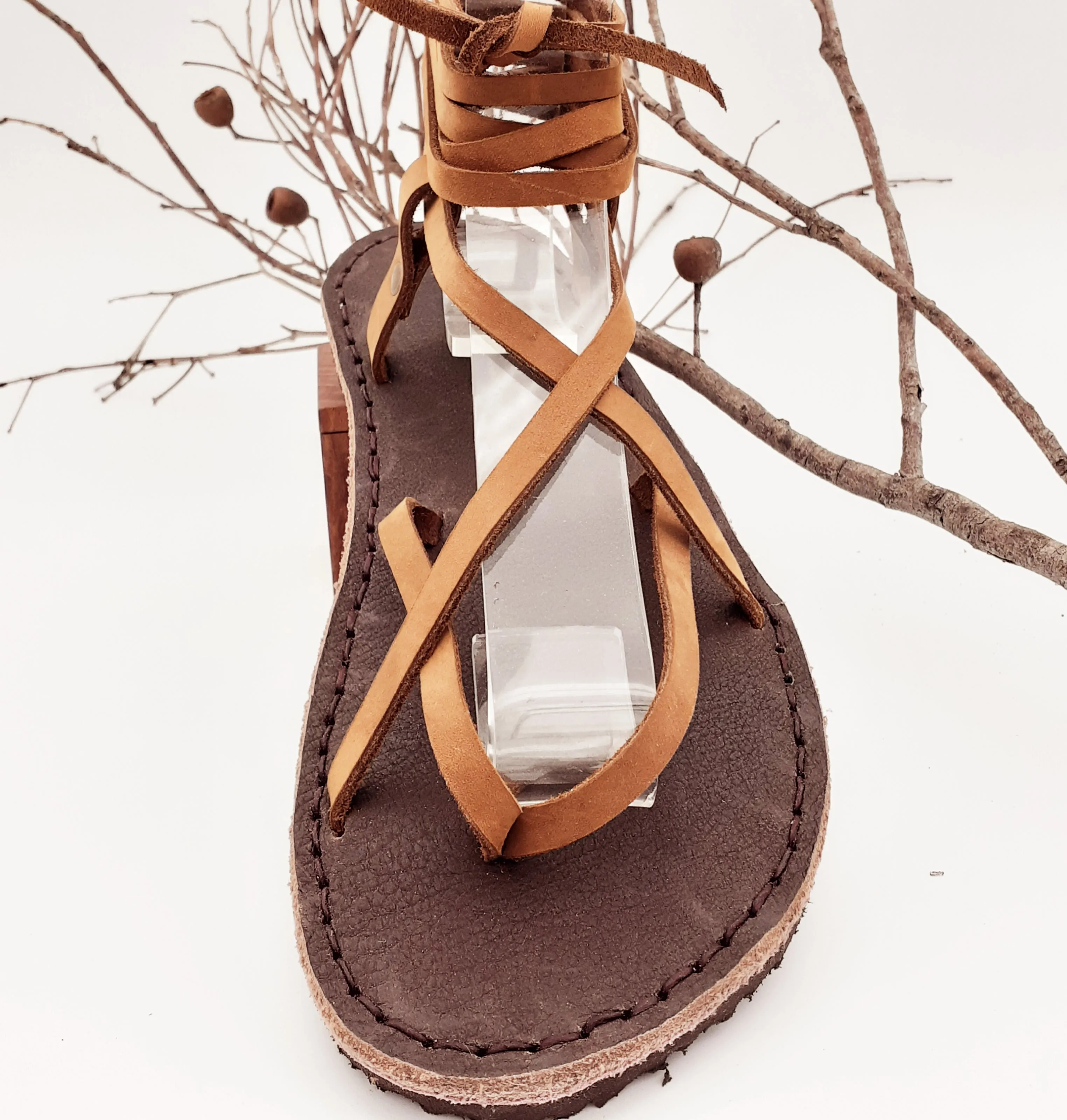 Leather Strappy Roman Sandals