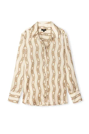 Ledger Shirt Ivory Gold Link