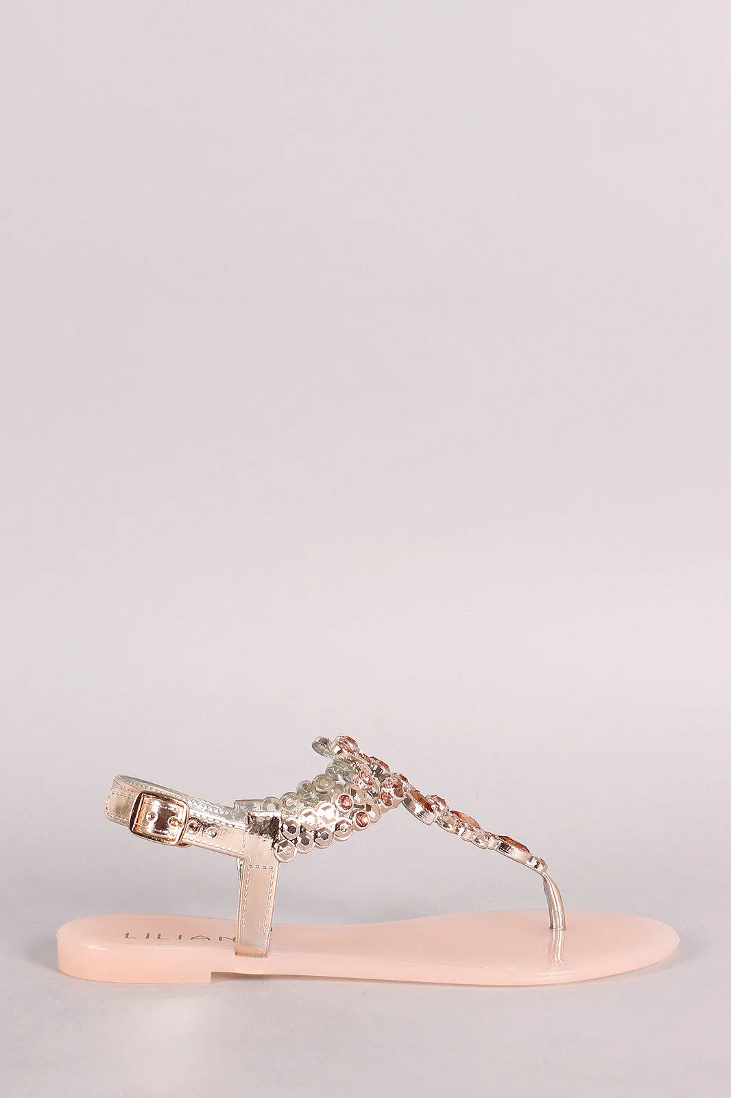 Liliana Rhinestone Jelly Sandal