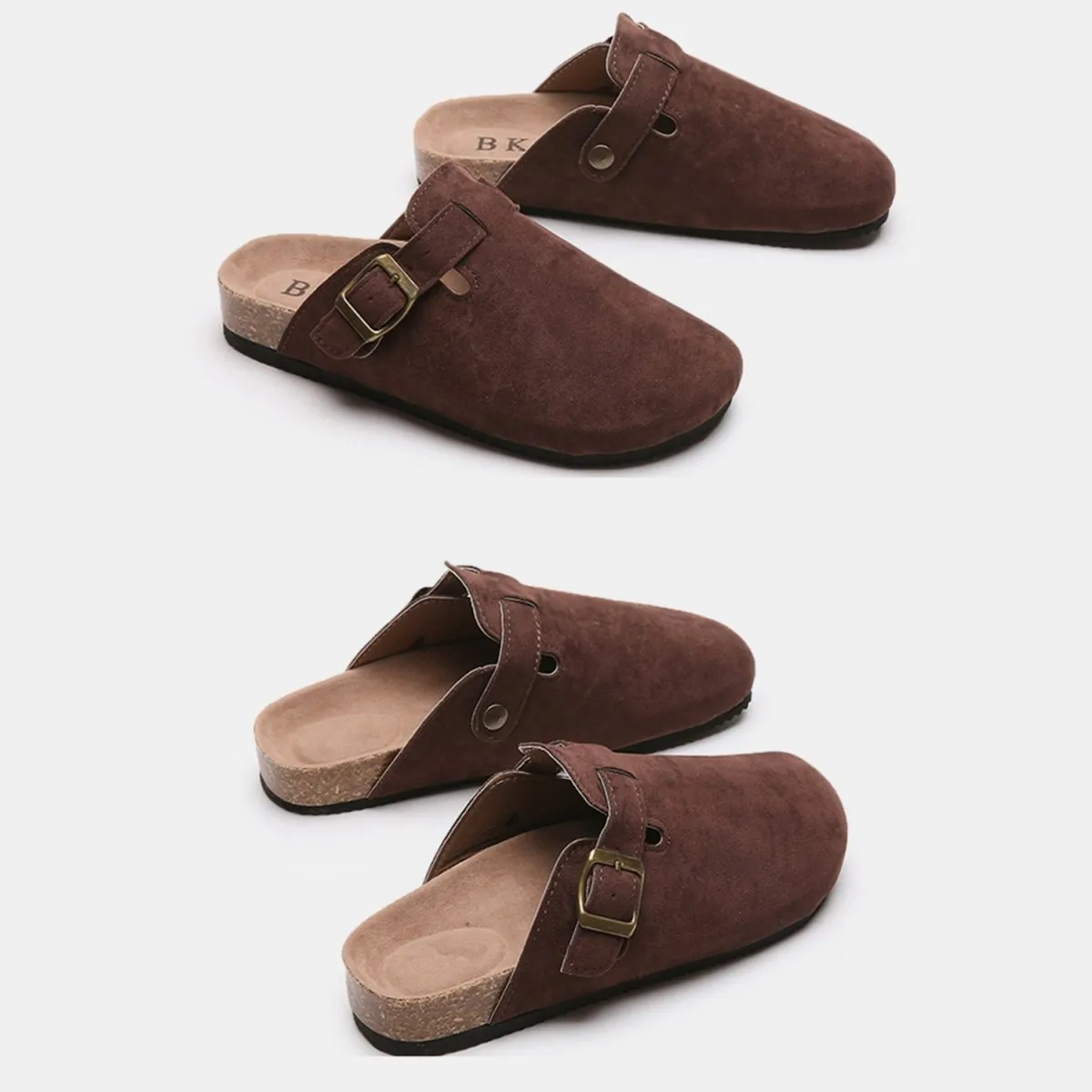 London Suede Buckle Slide