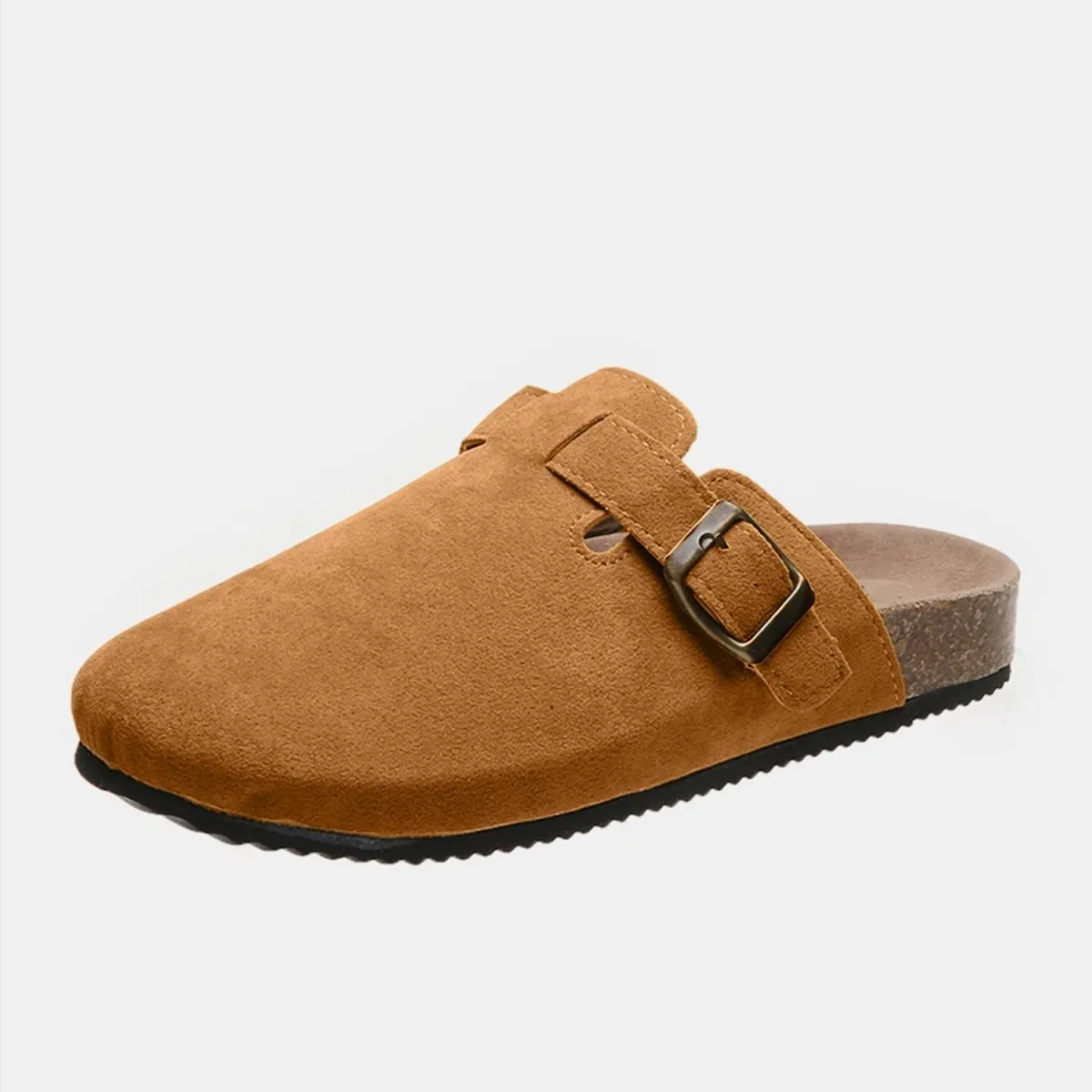 London Suede Buckle Slide