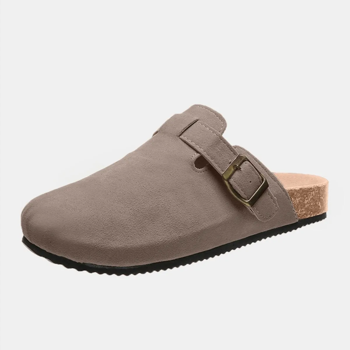 London Suede Buckle Slide