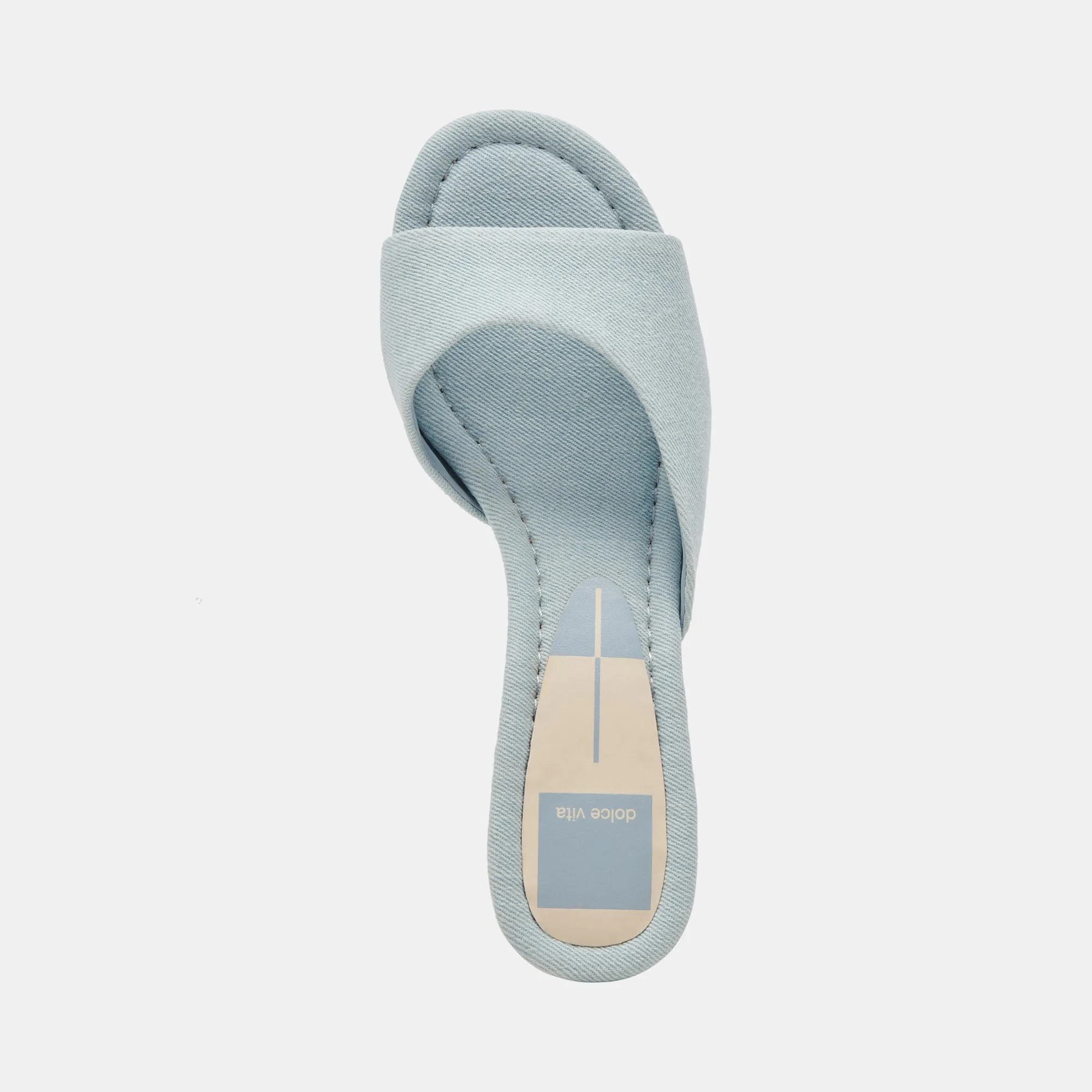 MACOY HEELS LIGHT BLUE DENIM