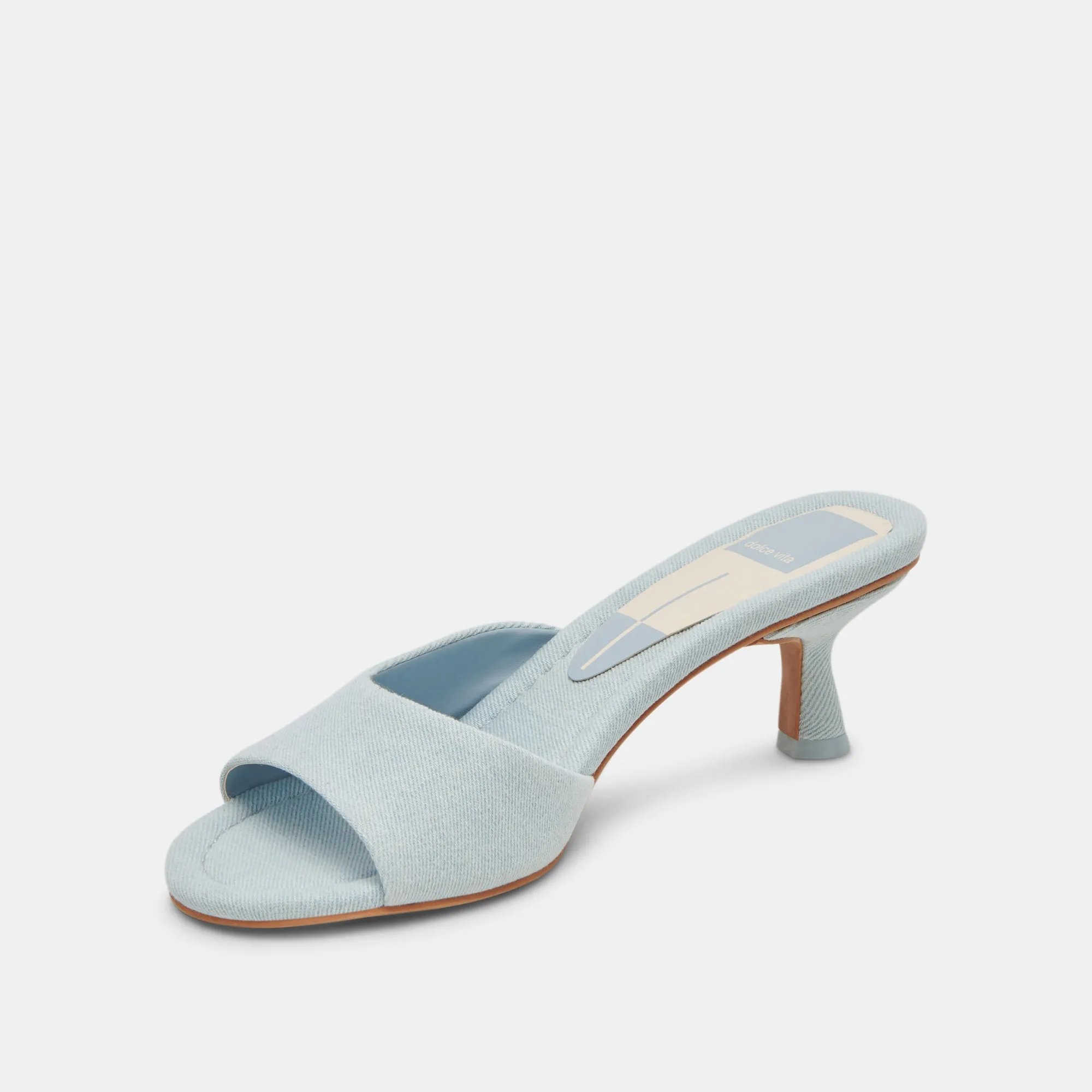 MACOY HEELS LIGHT BLUE DENIM