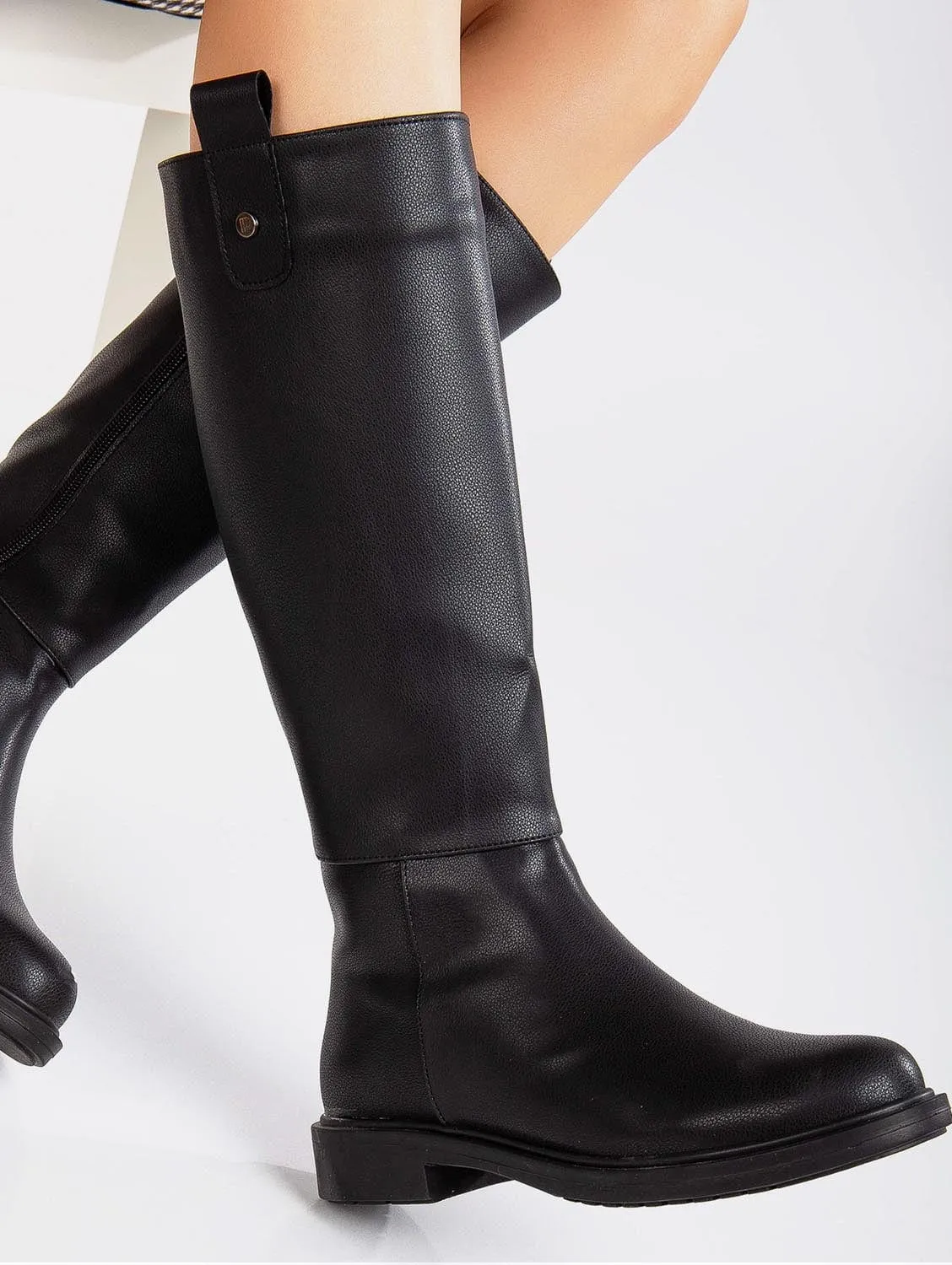 Maeve Knee High Rain Vegan Boots | Black