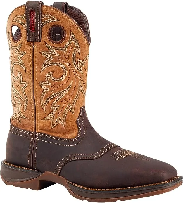 Men's Durango 11" Brown Rebel Brown WP, EH Pull On Steel Square Toe Work Boot