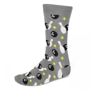 Men's Gray Bowling Socks