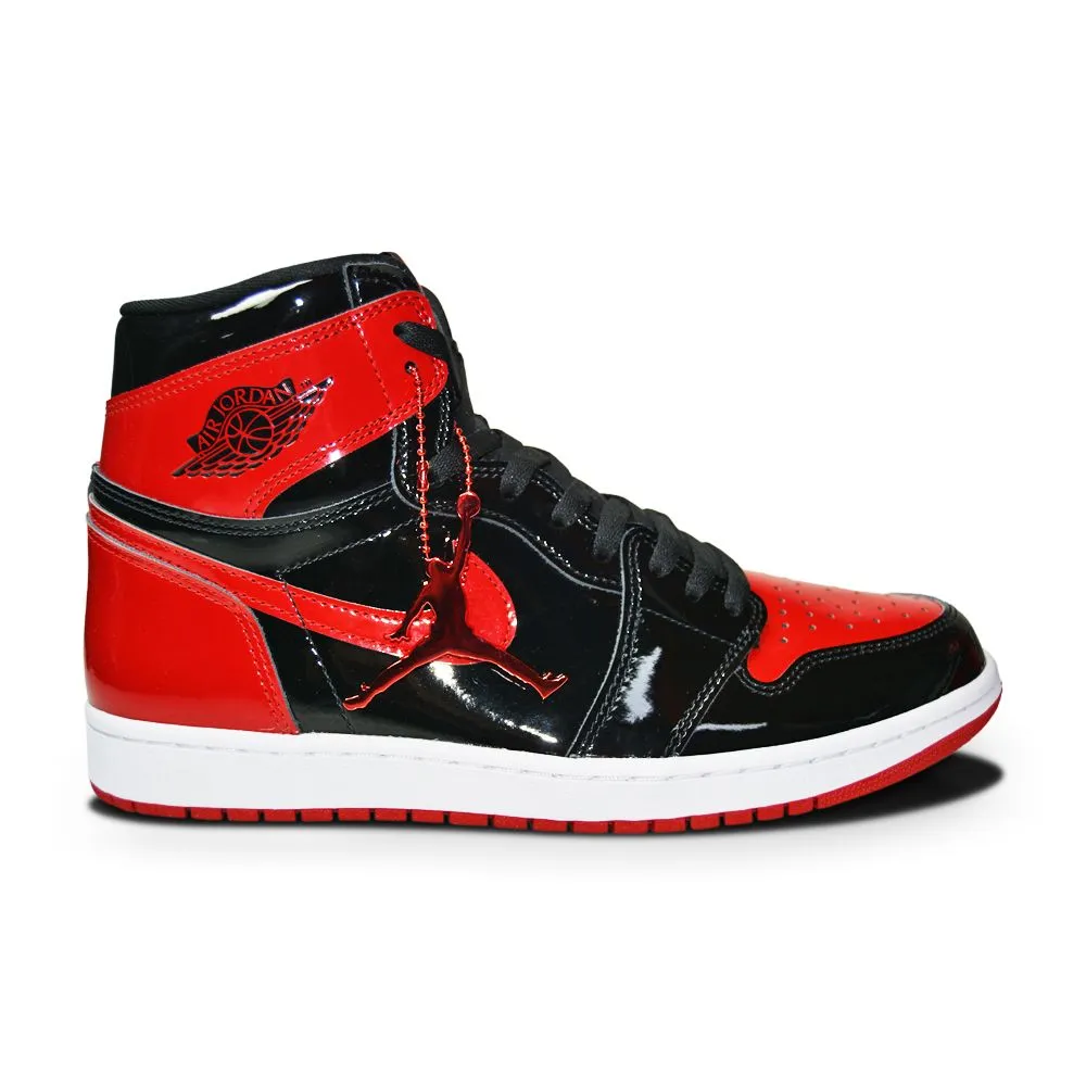 Mens Nike Air Jordan 1 Retro  High OG "Bred Patent" 555088 063 Black Varsity Red