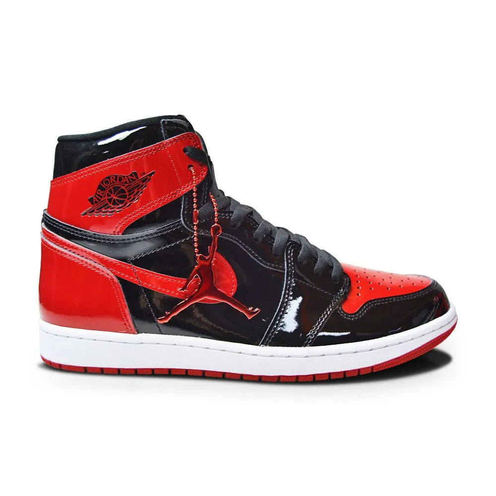 Mens Nike Air Jordan 1 Retro  High OG "Bred Patent" 555088 063 Black Varsity Red