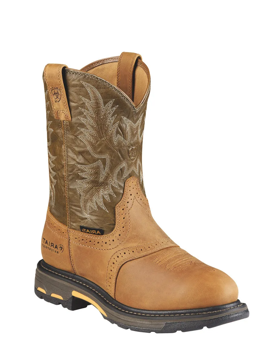 Mens Workhog H20 Composite-Toe Boots - Aged Bark