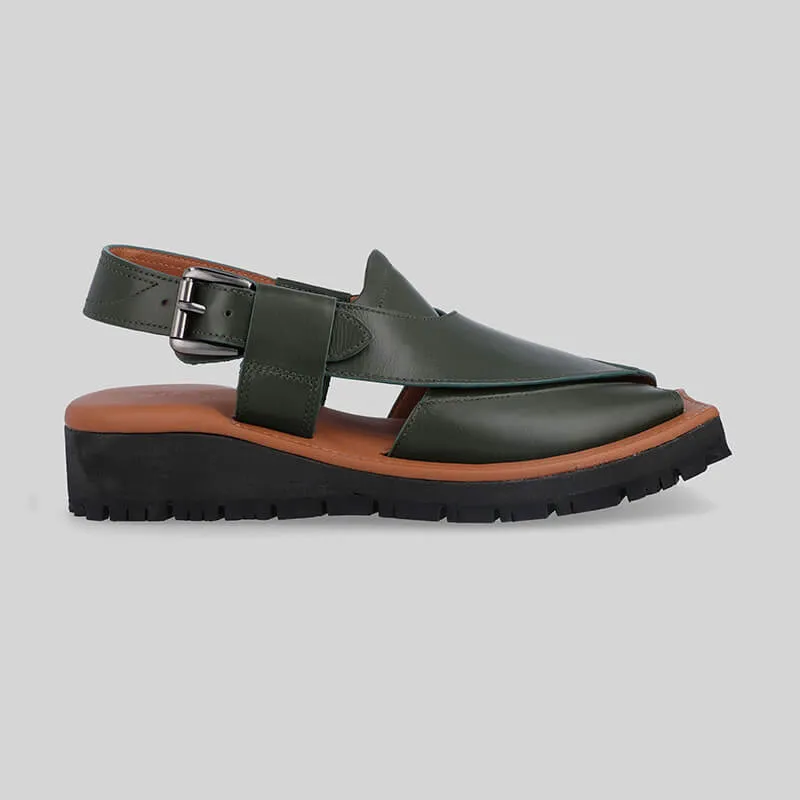 Mikaal C2R Mens Cowhide Rugged Leather Sandals Peshawari Chappal